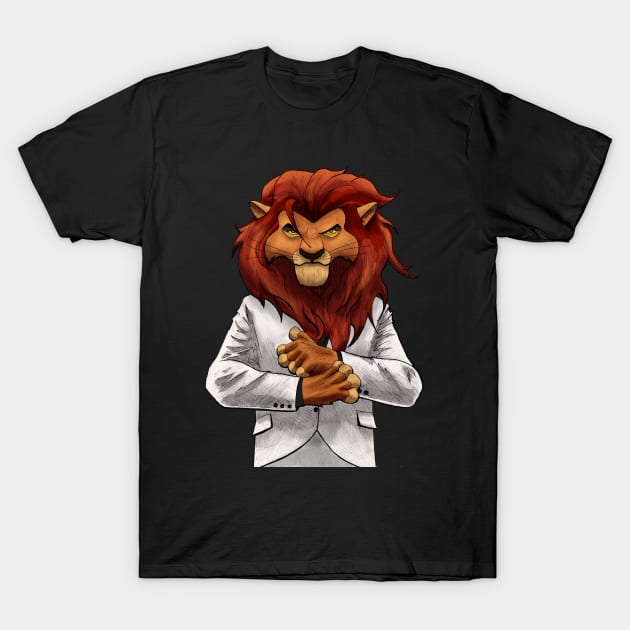 LION KING PIN T-Shirt by CG Fan Art